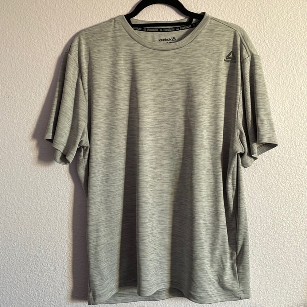 Light gray Reebok athletic tee shirt